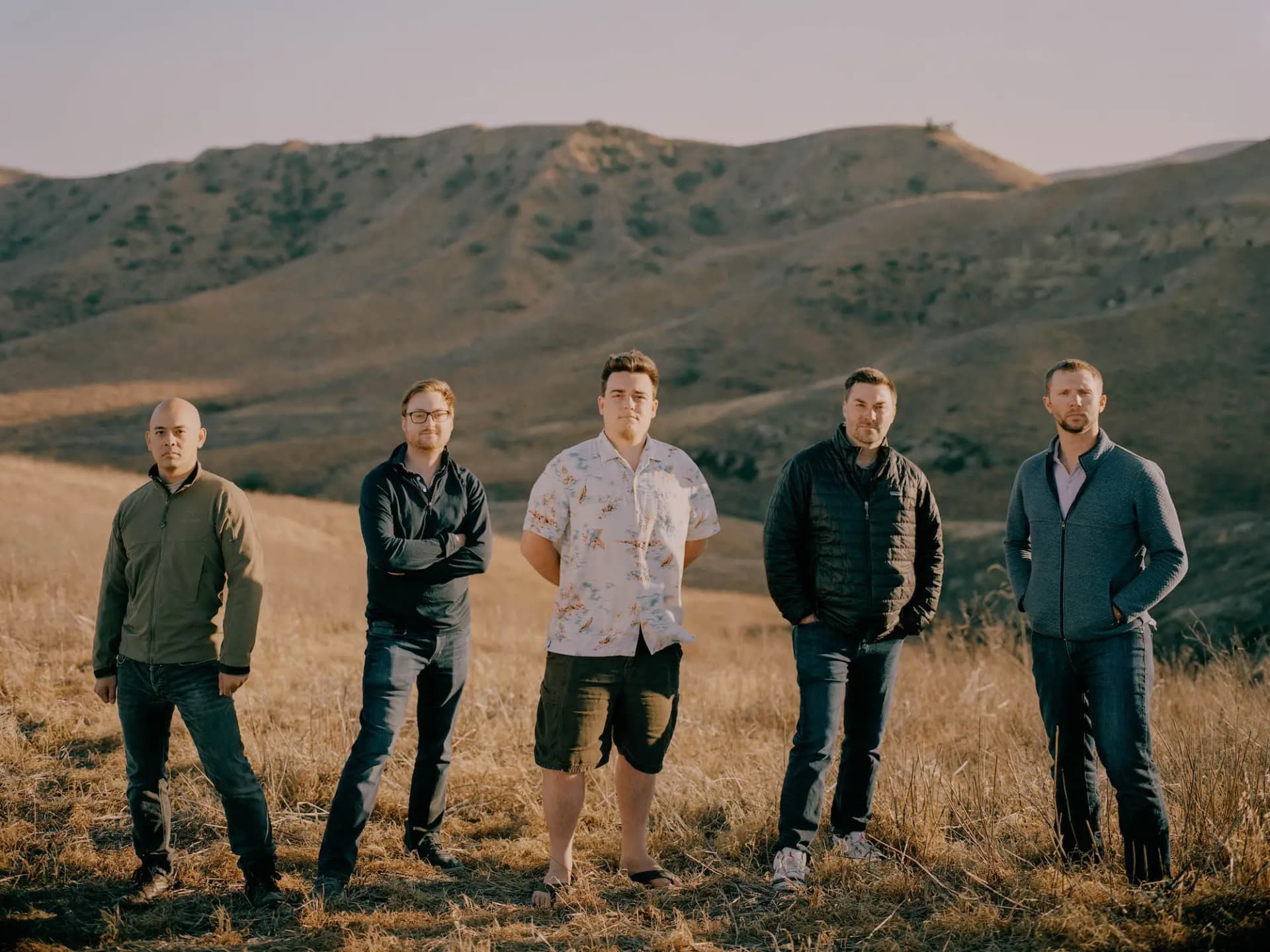 Anduril founders from left to right: Joseph Chen, Brian Schimpf, Palmer Luckey, Trae Stephens, Matt Grimm