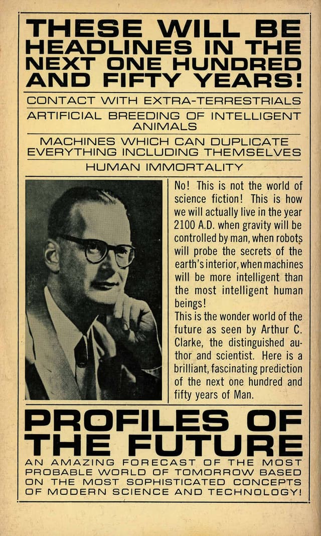 Arthur C. Clarke — Profiles of the Future: An Inquiry into the Limits of the Possible (1962)
